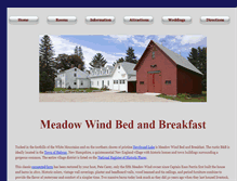 Tablet Screenshot of meadowwindbedandbreakfast.com